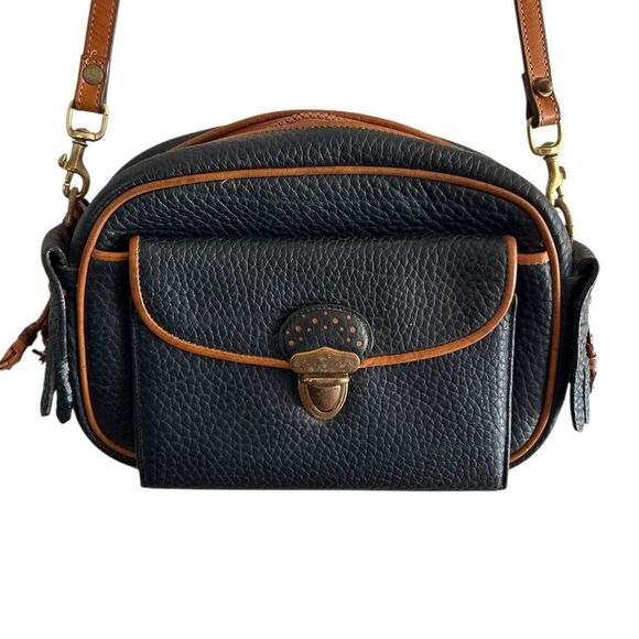 Dooney and Bourke Handbag Vintage Kilty Black Tan - Picture 6 of 8